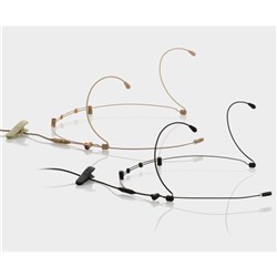 Dual ear hook mic - submini beige, 4-pin mini-XLR