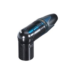 XLR 10 pin male RX series, 14mm jacket, black, gold contacts