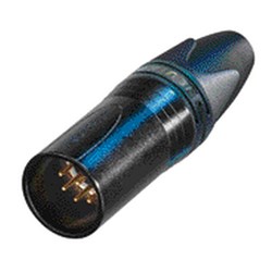 MALE 7-PIN LINE CONNECTOR BLACK/GOLD PINS