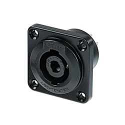 speakON 4 pole male chassis connector black/silver