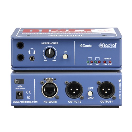 DiNET Dante receiver over Eth ercon Version with Neutrik connector