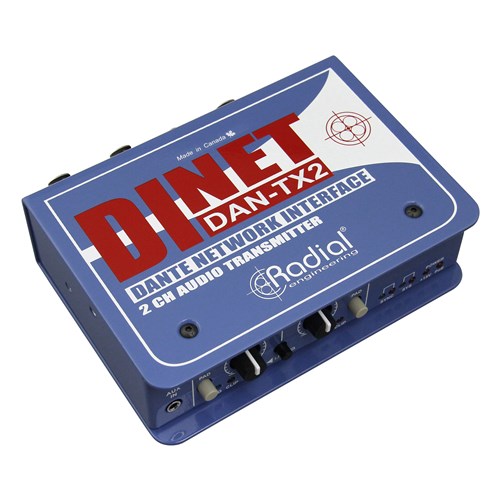 DiNET Dante transmitter over Ethercon Expanded version with Neutrik connectors