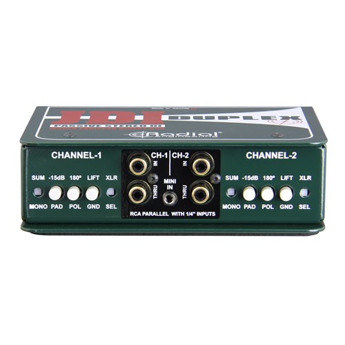 Passive 2 channel DI for ster eo keyboards with Jensen trans formers