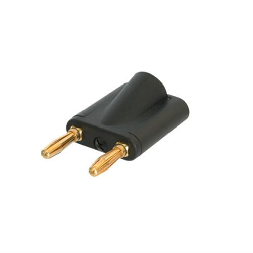 Dual Banana Plug Black Gold Contac Rean Amber Technology New Zealand