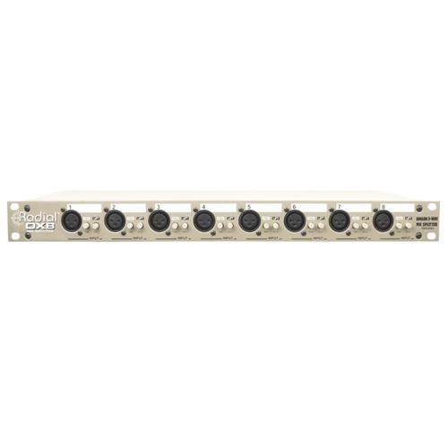Radial OX8-R - 8 channel mic splitter with Eclipse isolation transformers, D-subs & XLRs 