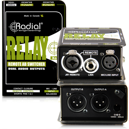 Radial RELAY XO - Balanced AB wireless signal router, may be remotely controlled 