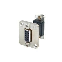 9 pole D-SUB feedthrough, Female to Female - D-Shape Nickel Housing