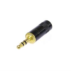 PRO 3.5MM MINI JACK PLUG STEREO WITH BLACK SHELL AND GOLD CONTACTS