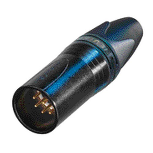 MALE 7-PIN LINE CONNECTOR BLACK/GOLD PINS