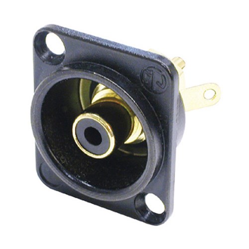 RECESSED RCA SOCKET BLACK SHELL BLACK INSULATOR